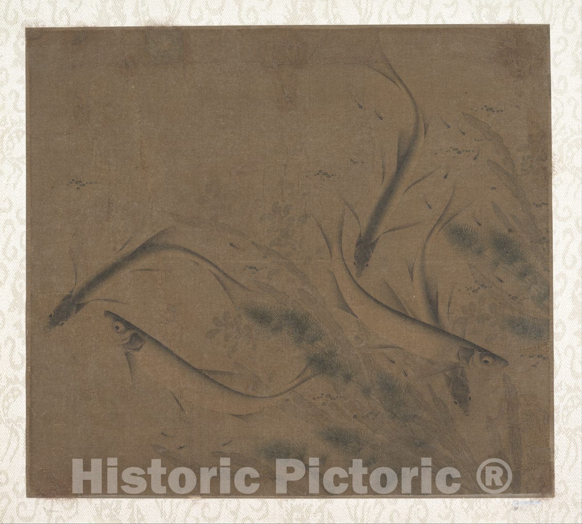 Art Print : Zhao Kexiong - Fish at Play - China - Southern Song Dynasty (1127–1279) : Vintage Wall Art