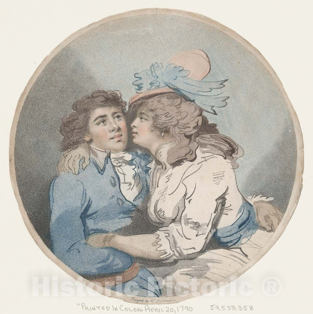 Art Print : Thomas Rowlandson - Leap Year 1 : Vintage Wall Art