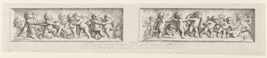 Art Print : Jean-Baptiste Huet I - Frieze with Putti : Vintage Wall Art