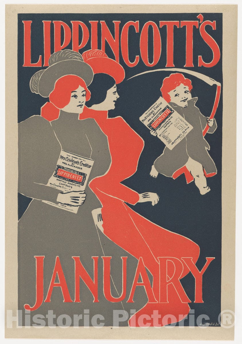 Art Print : Joseph J. Gould, Jr. - Lippincott's: January : Vintage Wall Art