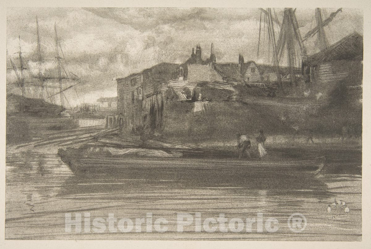 Art Print : James McNeill Whistler - Limehouse 2 : Vintage Wall Art