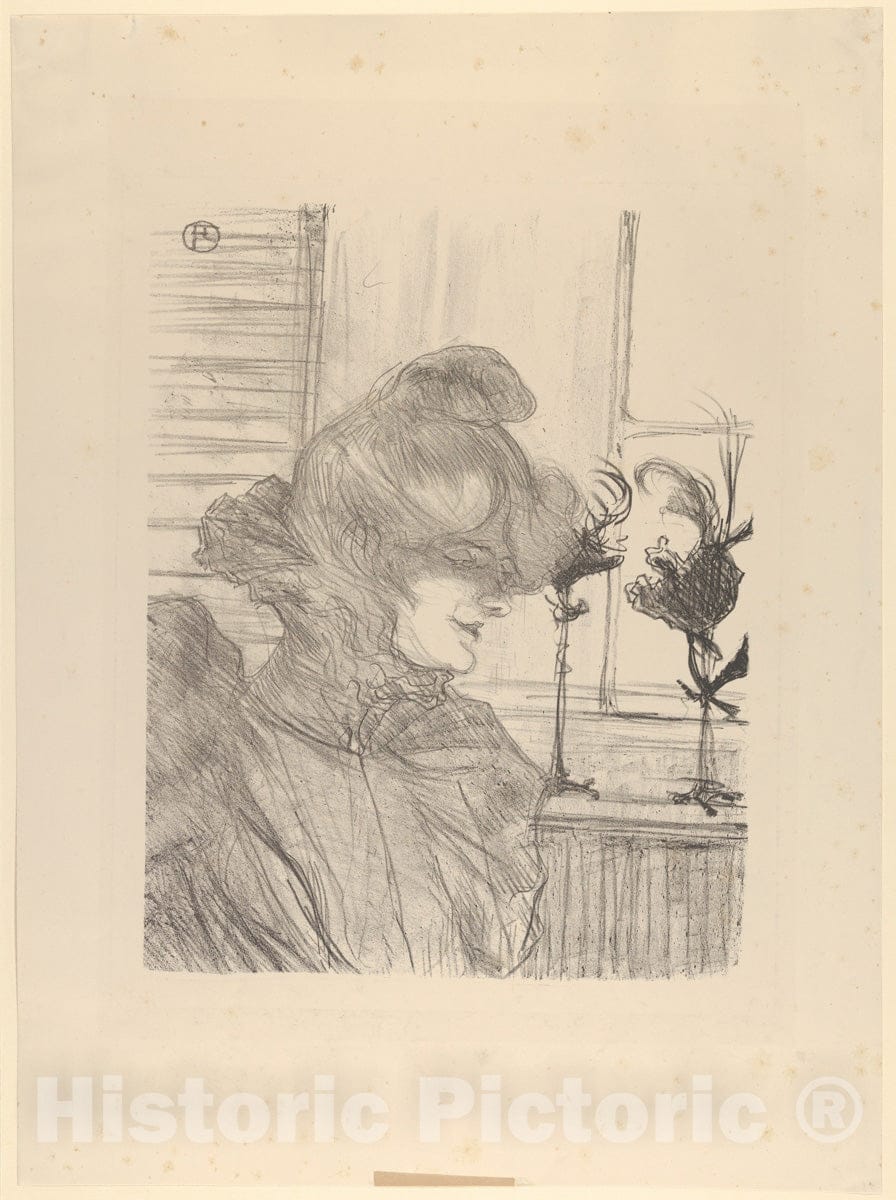 Art Print : Henri de Toulouse-Lautrec - Louise Blouet Le Margoin : Vintage Wall Art