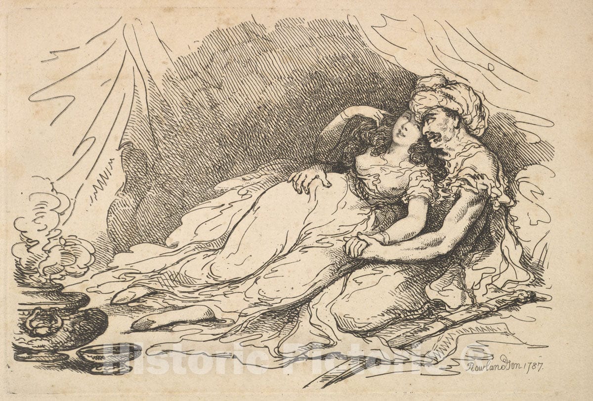 Art Print : Thomas Rowlandson - Love in The East : Vintage Wall Art