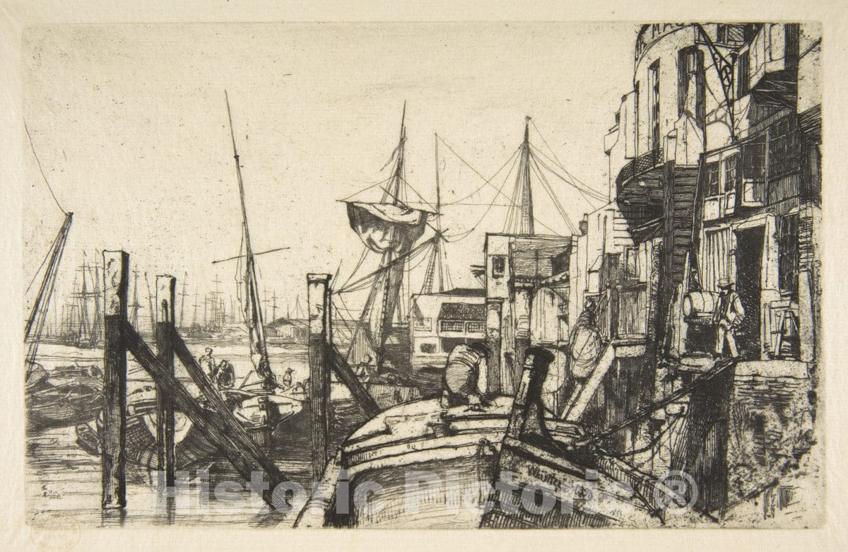 Art Print : James McNeill Whistler - Limehouse - 417627 : Vintage Wall Art