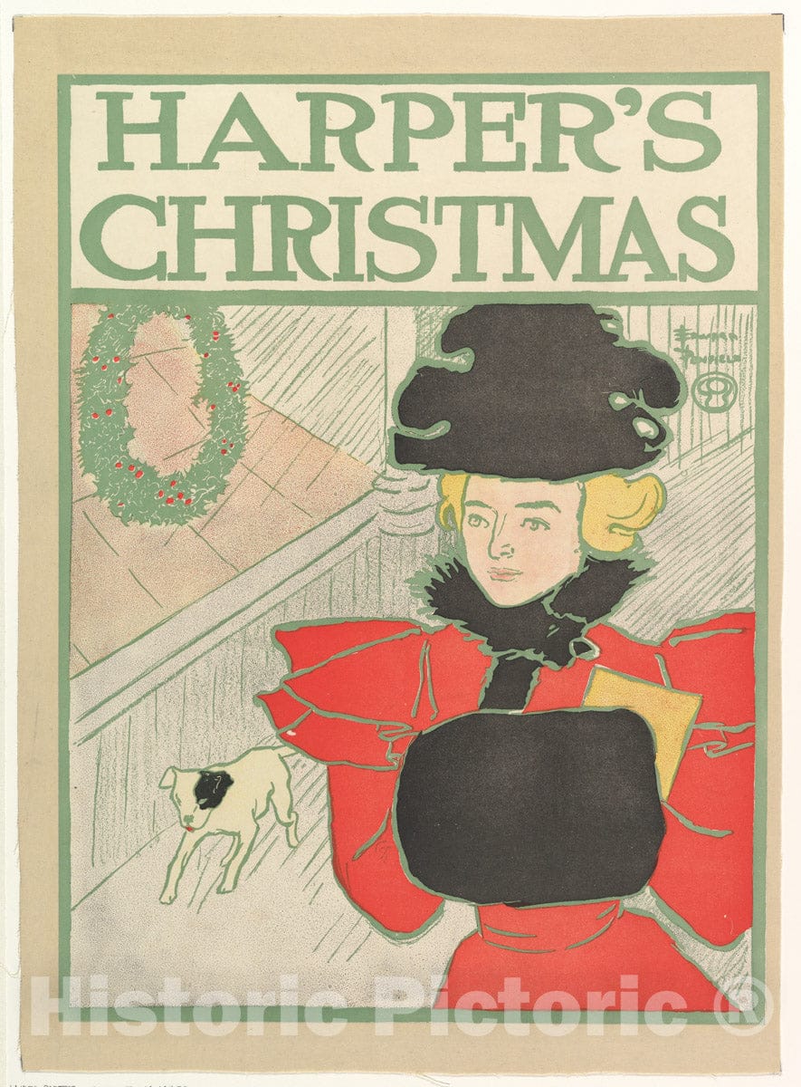 Art Print : Edward Penfield - Harper's: Christmas 3 : Vintage Wall Art