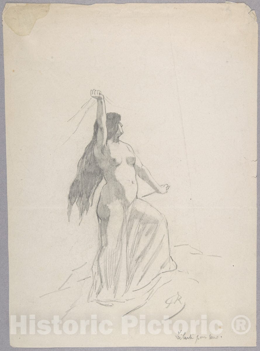 Art Print : Félicien Rops - Liberté Pour Tous : Vintage Wall Art