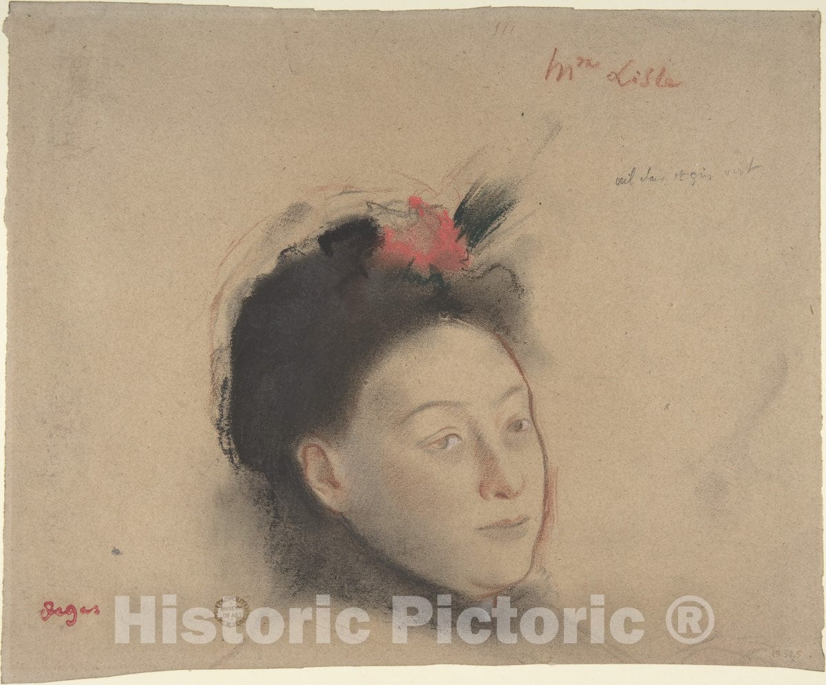 Art Print : Edgar Degas - Madame Lisle : Vintage Wall Art