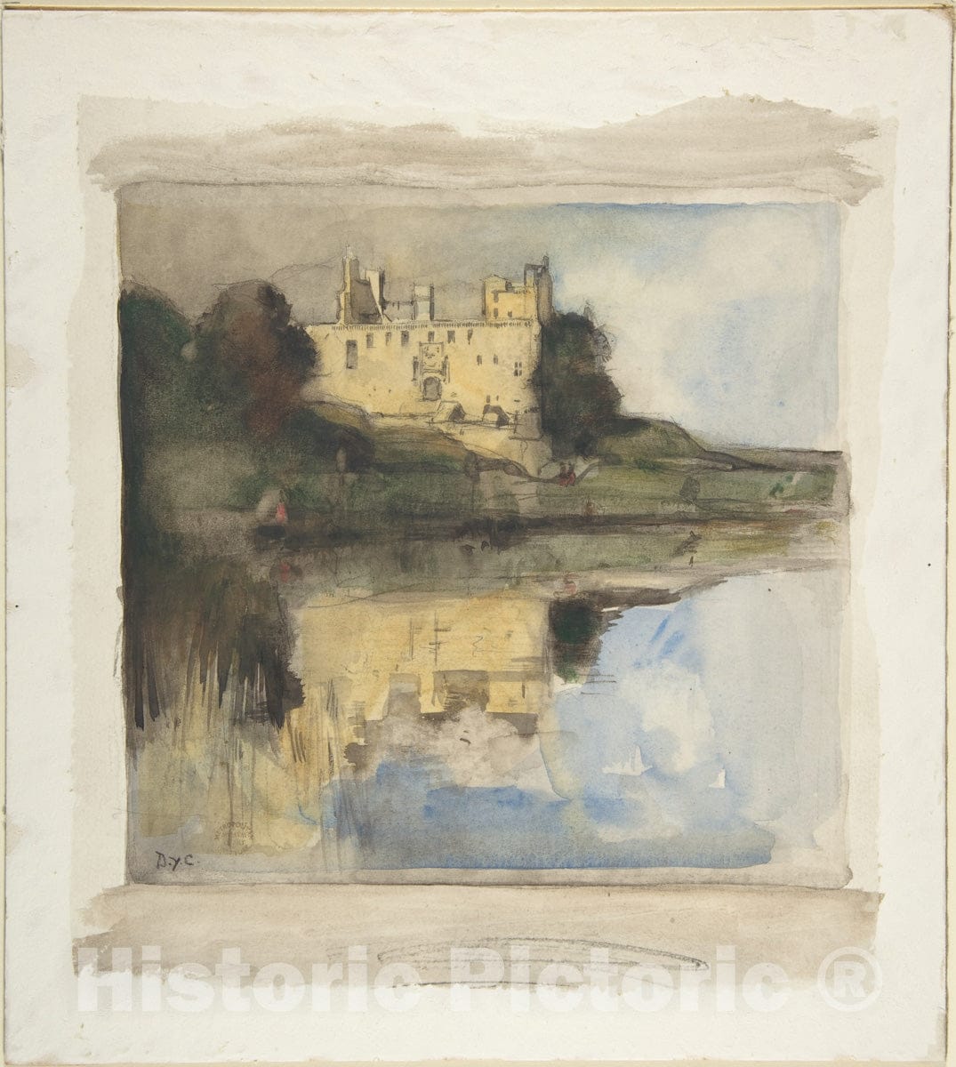 Art Print : Sir David Young Cameron - Linlithgow : Vintage Wall Art