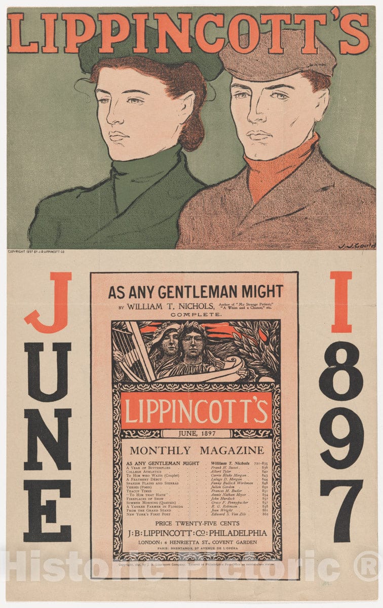 Art Print : Joseph J. Gould, Jr. - Lippincott's: June 1 : Vintage Wall Art