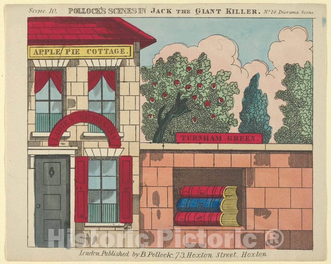 Art Print : Benjamin Pollock - Scene 10, from Jack and The Giant Killer, Scenes for a Toy Theater : Vintage Wall Art