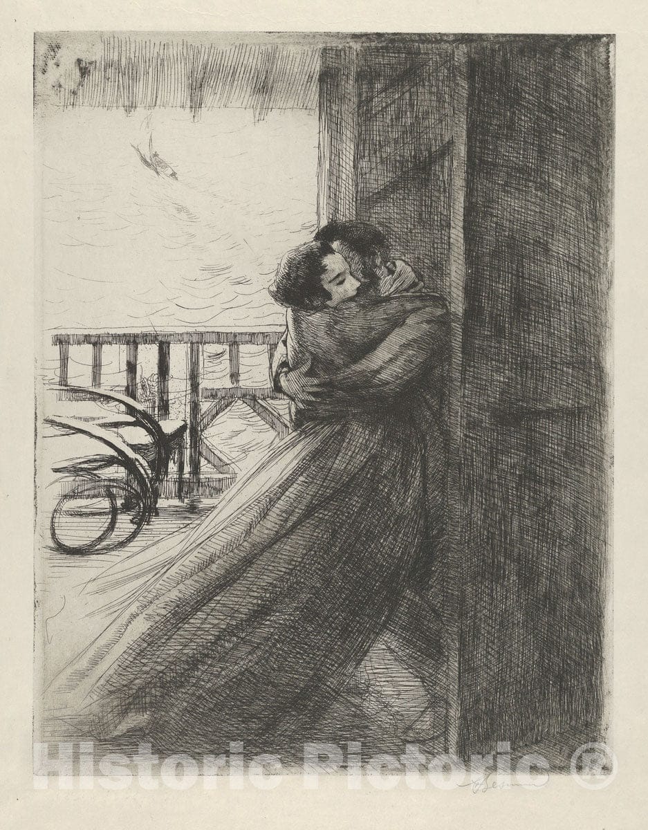 Art Print : Paul-Albert Besnard - Love : Vintage Wall Art