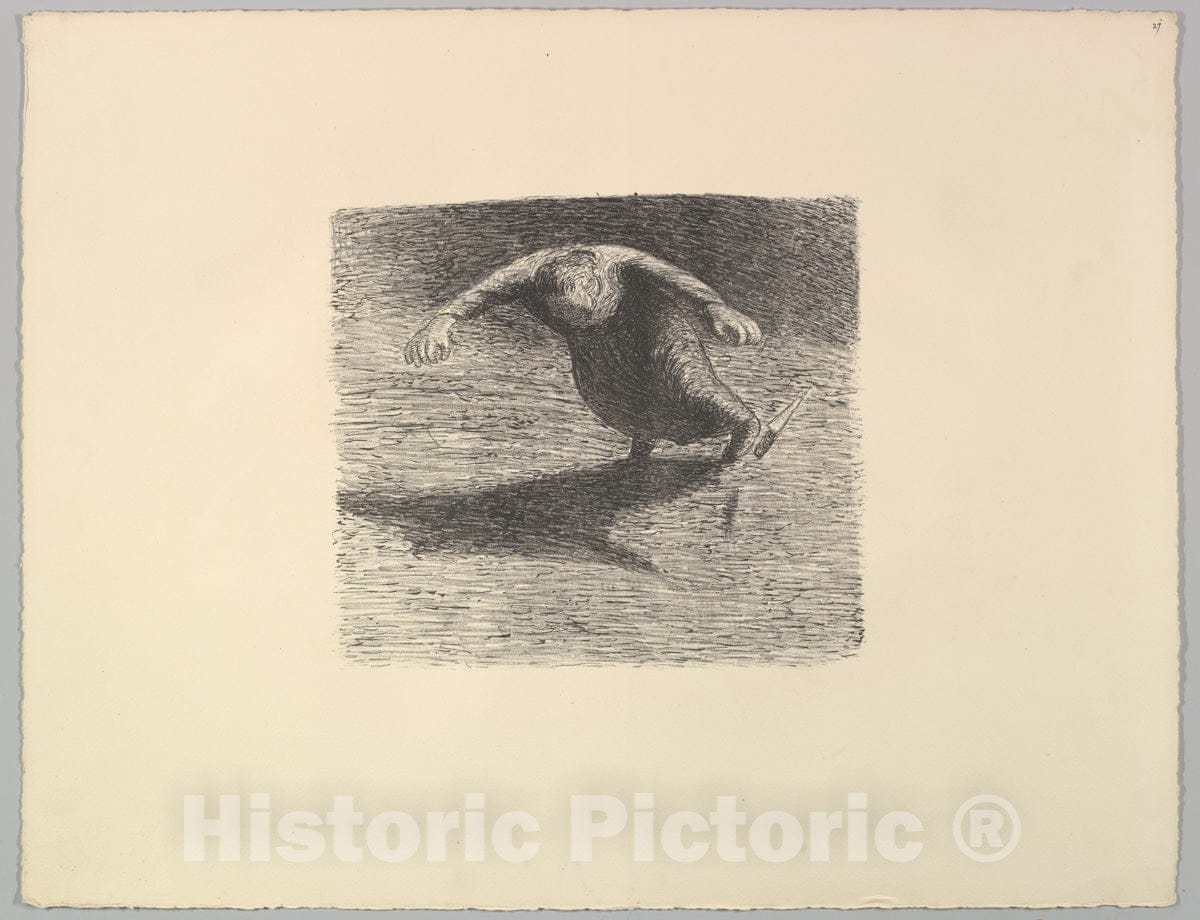 Art Print : Ernst Barlach - Falling Woman (Stürzende Frau) : Vintage Wall Art