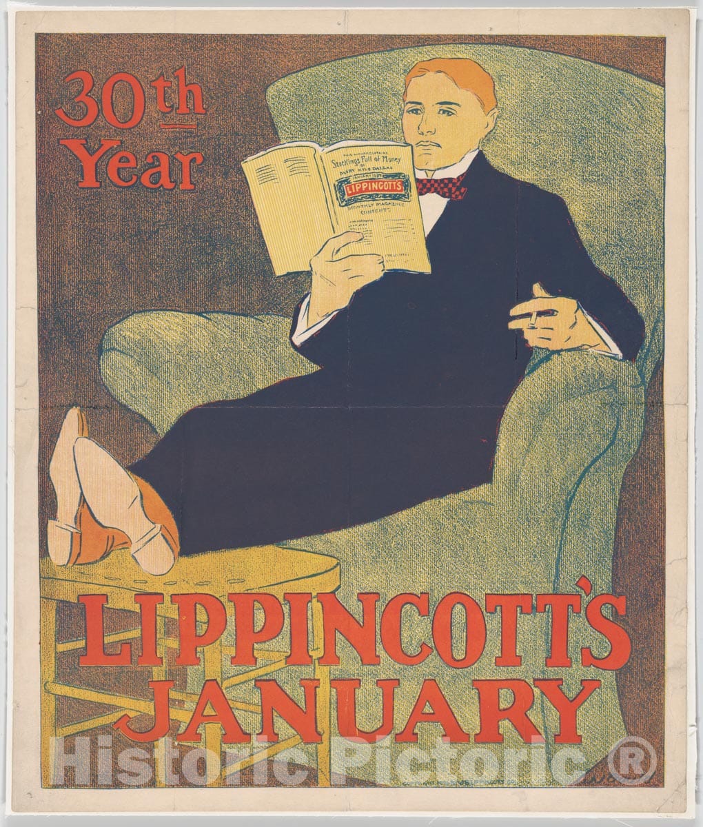 Art Print : Joseph J. Gould, Jr. - Lippincott's: 30th Year, January : Vintage Wall Art