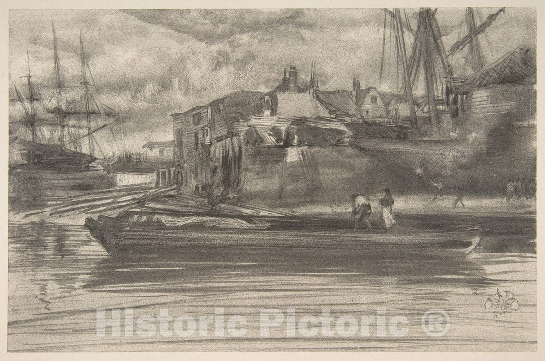 Art Print : James McNeill Whistler - Limehouse 1 : Vintage Wall Art