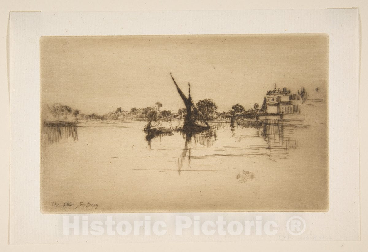 Art Print : James McNeill Whistler - Little Putney, No. 2 (The Little Putney) : Vintage Wall Art