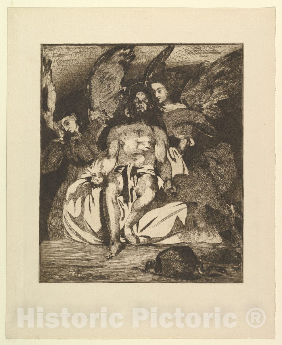 Art Print : Édouard Manet - Dead Christ with Angels : Vintage Wall Art