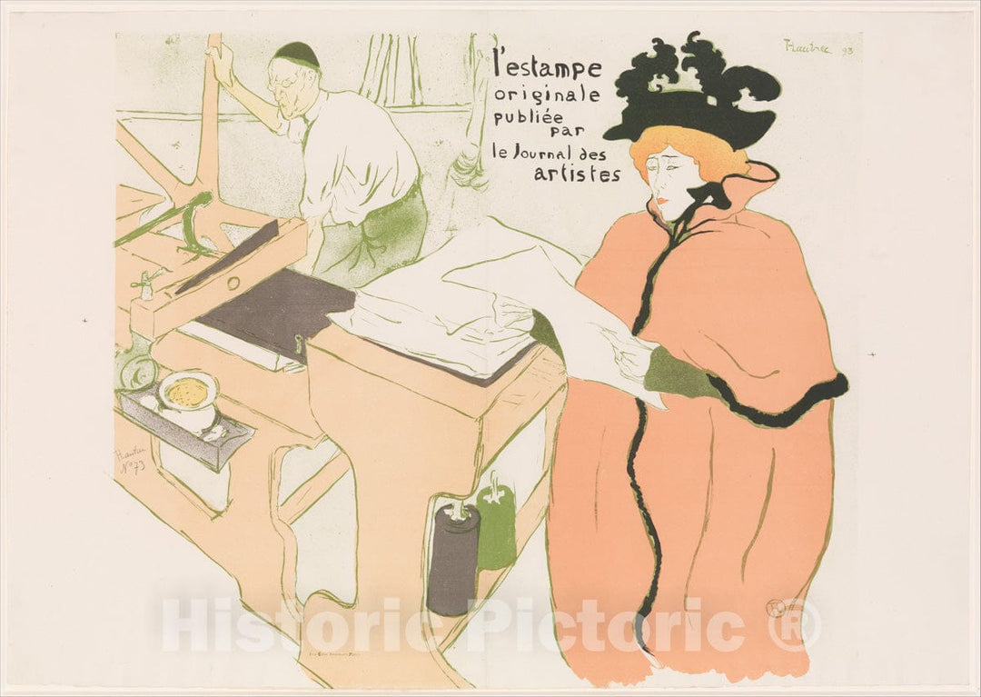 Art Print : Henri de Toulouse-Lautrec, Cover for L'Estampe Originale (Couverture de L'Estampe Originale), 1893 - Vintage Wall Art