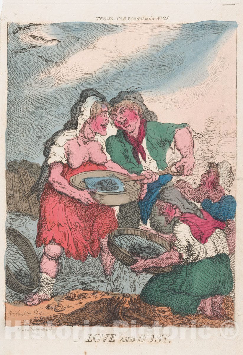 Art Print : Thomas Rowlandson - Love and Dust : Vintage Wall Art