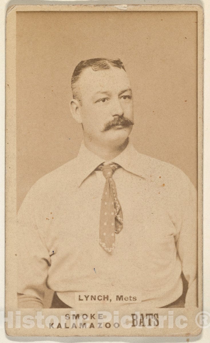 Photo Print : Baseball Card Lynch, Mets, from The Kalamazoo Bats Series - Artist: Chas. Gross & Co. - Created: 1887 : Vintage Wall Art