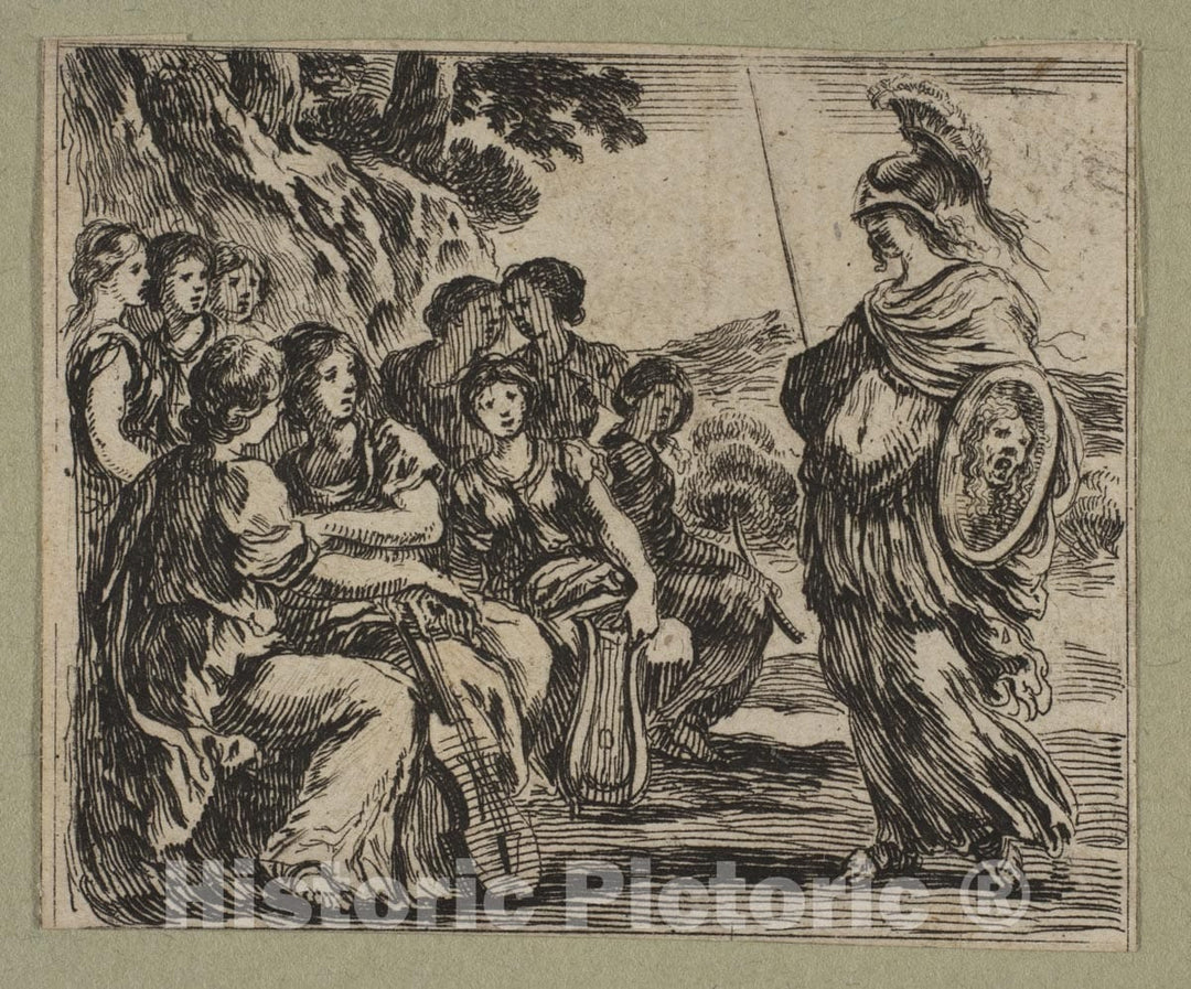 Art Print : Etched by Stefano Della Bella - Les Neuf Muses : Vintage Wall Art