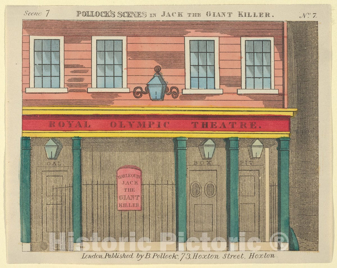 Art Print : Benjamin Pollock - Scene 7, from Jack and The Giant Killer, Scenes for a Toy Theater : Vintage Wall Art