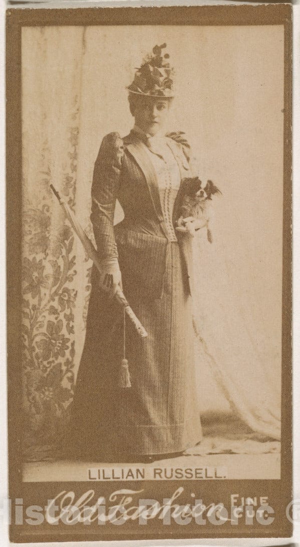 Photo Print : Lillian Russell, from The Actresses Series (N664) Promoting Old Fashion Fine Cut Tobacco - 428088 : Vintage Wall Art