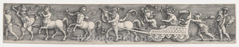 Art Print : Georg Pencz - The Triumph of Bacchus : Vintage Wall Art