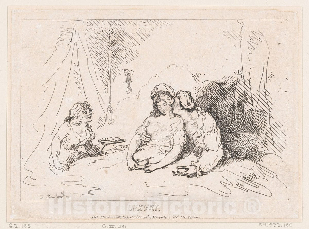 Art Print : Thomas Rowlandson - Luxury 1 : Vintage Wall Art