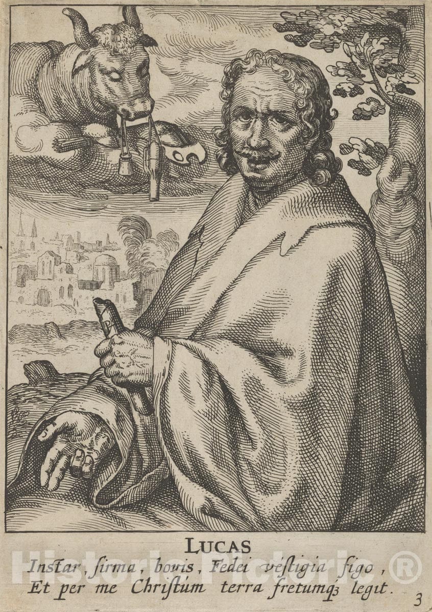 Art Print : Pieter Feddes Van Harlingen - Luke, from The Four Evangelists : Vintage Wall Art