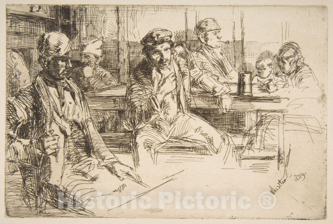 Art Print : James McNeill Whistler - Longshore Men - 431327 : Vintage Wall Art