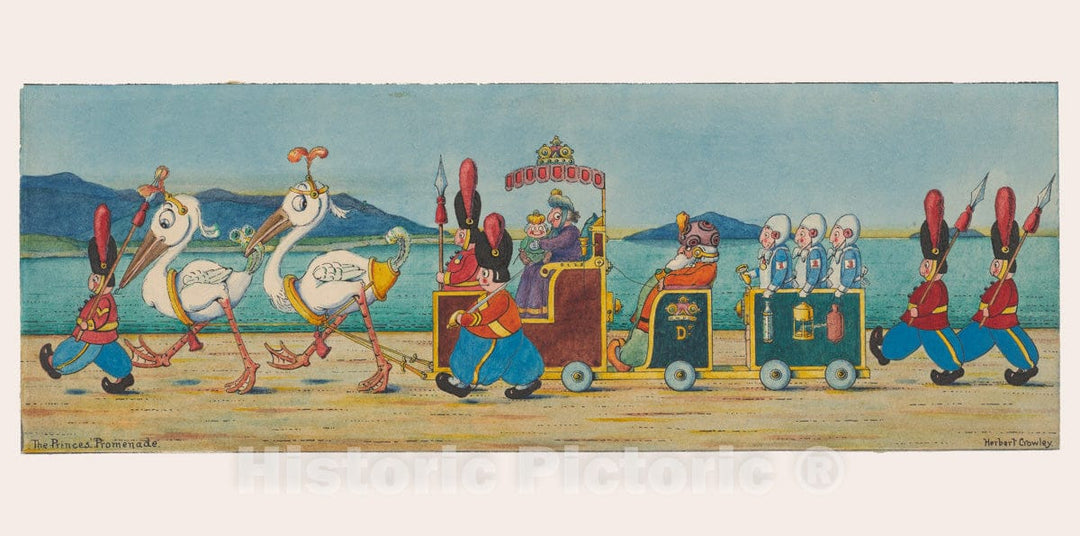 Art Print : Herbert E. Crowley - The Prince's Promenade, Possible a Wiggle Much Design : Vintage Wall Art