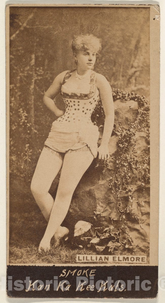 Photo Print : Lillian Elmore, from The Actresses Series (N675), Promoting Kan Ka Kee Kats : Vintage Wall Art