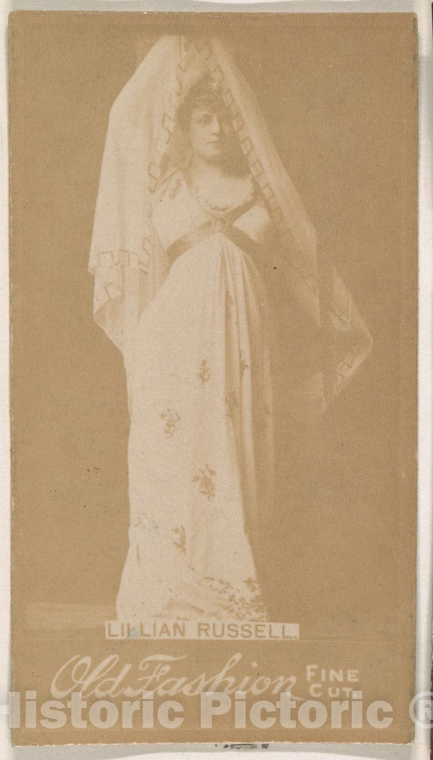 Photo Print : Lillian Russell, from The Actresses Series (N664) Promoting Old Fashion Fine Cut Tobacco - 432371 : Vintage Wall Art