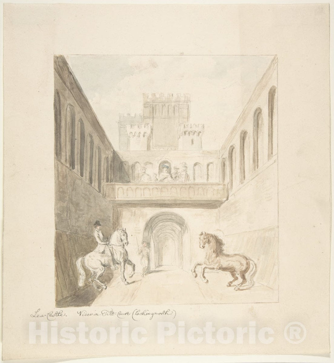 Art Print : John Carter - Lea Castle, View in Tilt-Court, Facing North : Vintage Wall Art