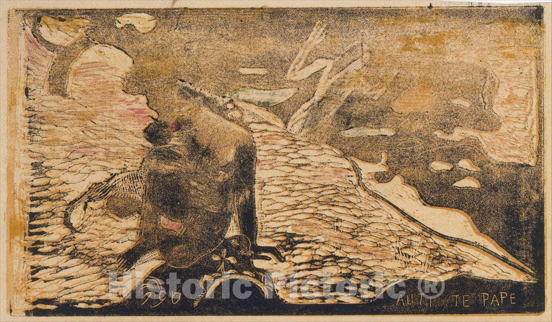 Art Print : Paul Gauguin - Auti Te Pape 1 : Vintage Wall Art