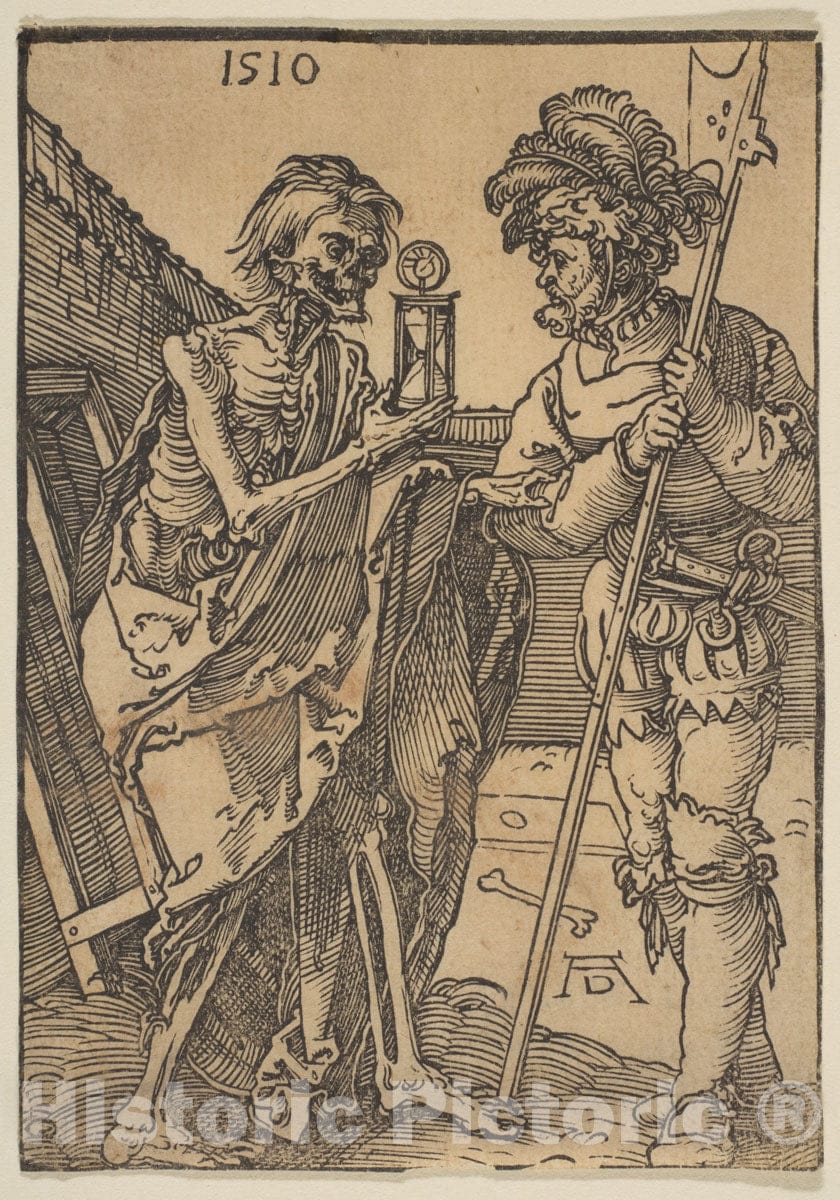 Art Print : Albrecht Dürer - Death and The Soldier : Vintage Wall Art