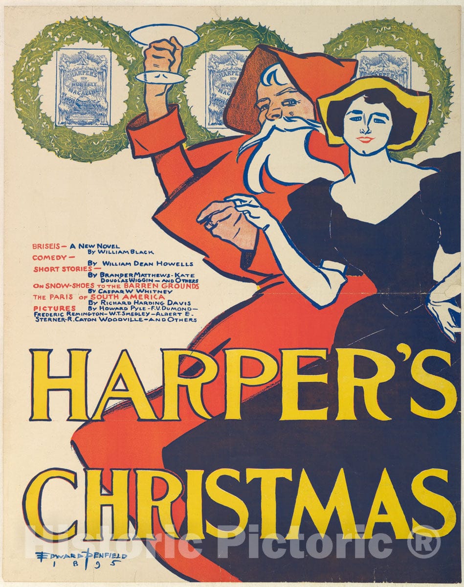 Art Print : Edward Penfield - Harper's: Christmas 2 : Vintage Wall Art