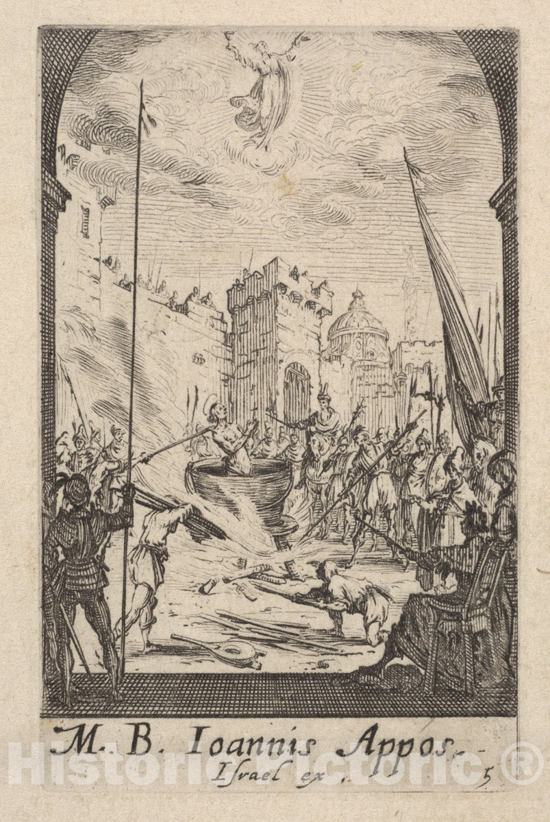 Art Print : Jacques Callot, The Martyrdom of Saint John The Evangelist, c.1635 - Vintage Wall Art