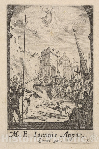 Art Print : Jacques Callot, The Martyrdom of Saint John The Evangelist, c.1635 - Vintage Wall Art