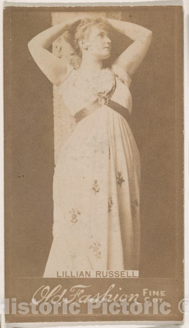 Photo Print : Lillian Russell, from The Actresses Series (N664) Promoting Old Fashion Fine Cut Tobacco - 438004 : Vintage Wall Art