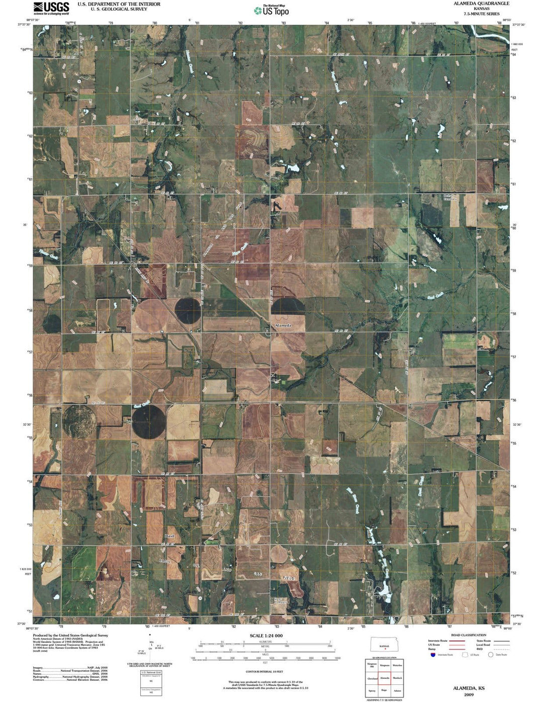 2009 Alameda, KS - Kansas - USGS Topographic Map