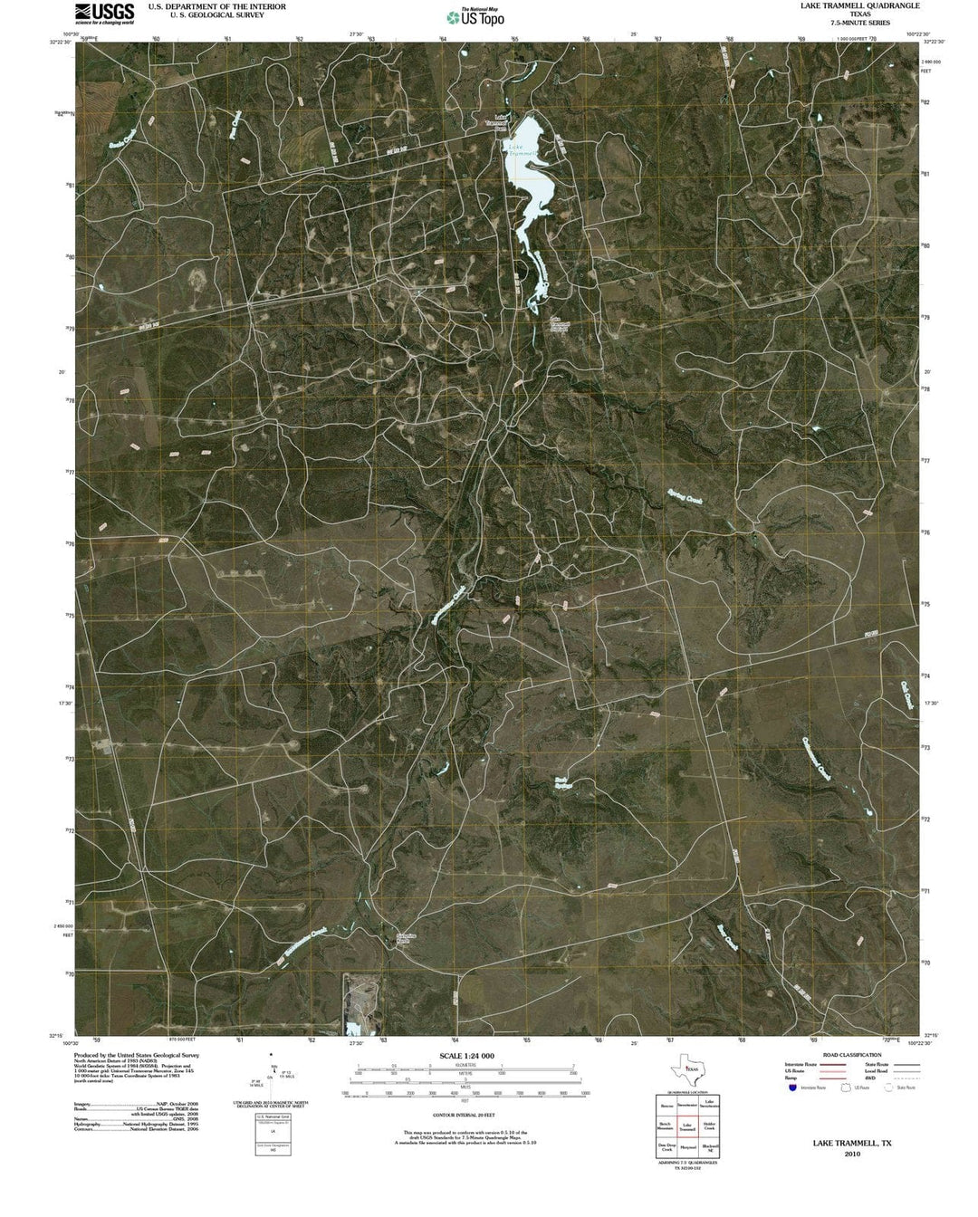 2010 Lake Trammell, TX - Texas - USGS Topographic Map