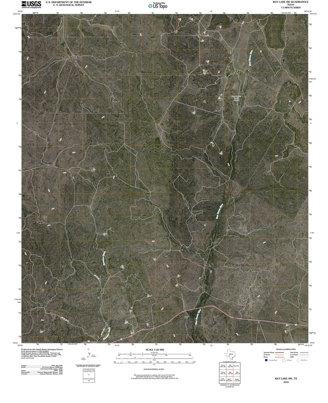 2010 Ray Lake, TX - Texas - USGS Topographic Map