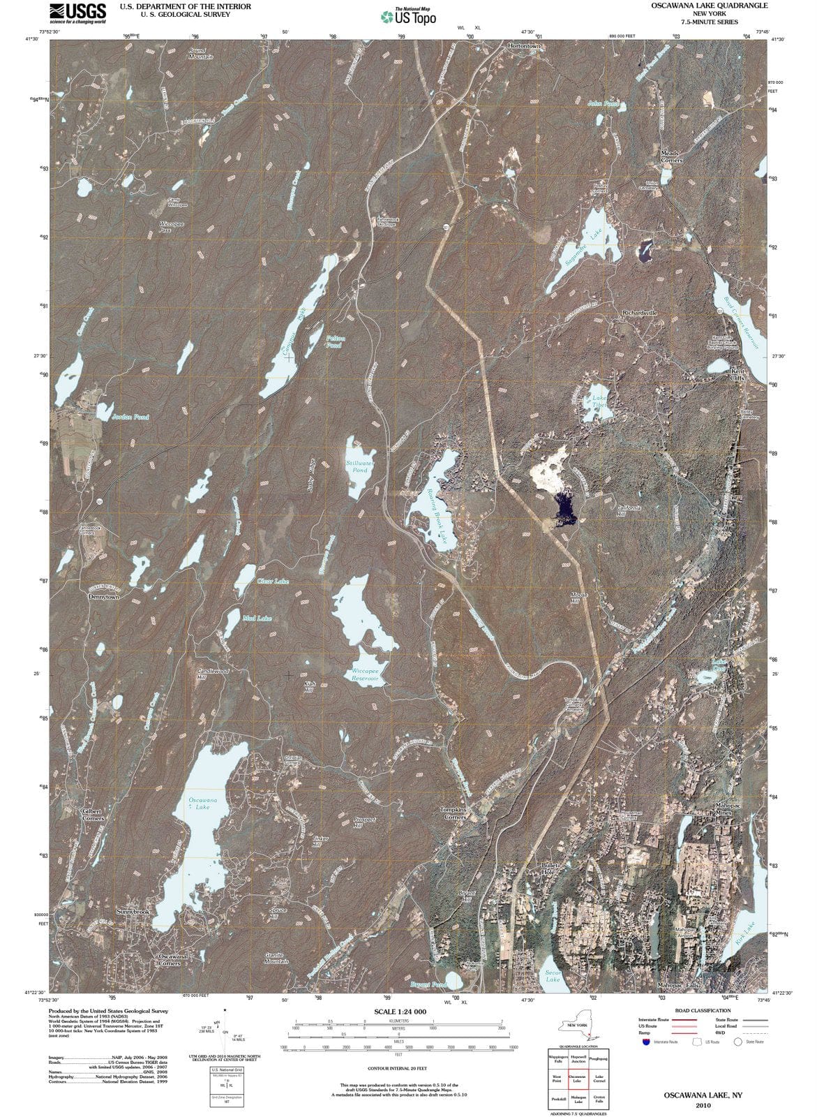 2010 Oscawana Lake, NY - New York - USGS Topographic Map