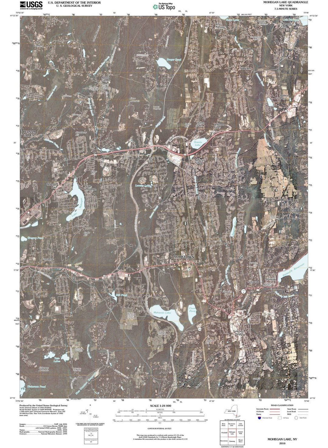 2010 Mohegan Lake, NY - New York - USGS Topographic Map