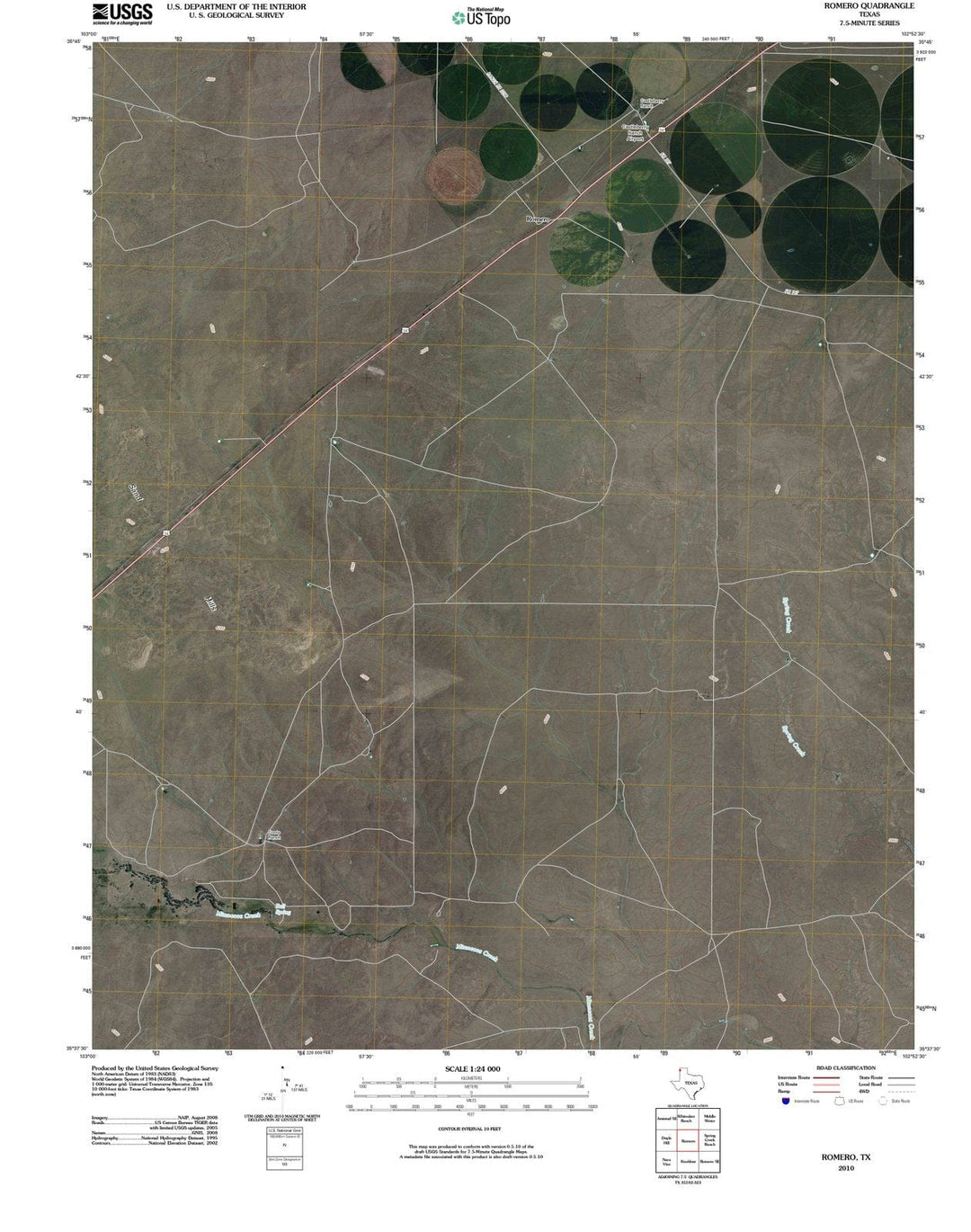 2010 Romero, TX - Texas - USGS Topographic Map