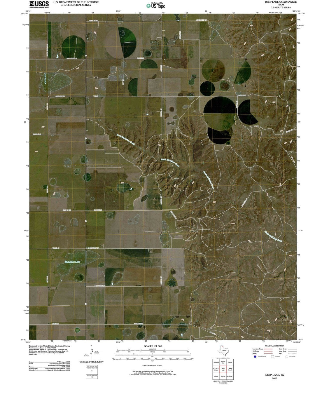 2010 Deep Lake, TX - Texas - USGS Topographic Map