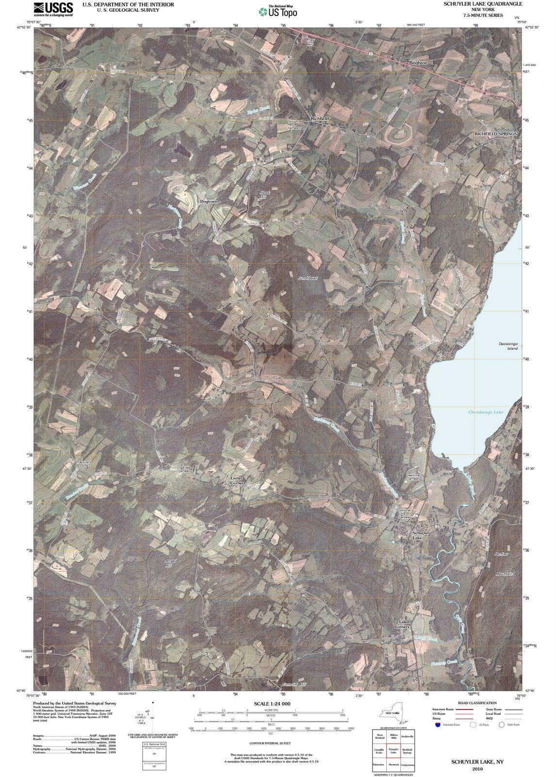 2010 Schuyler Lake, NY - New York - USGS Topographic Map