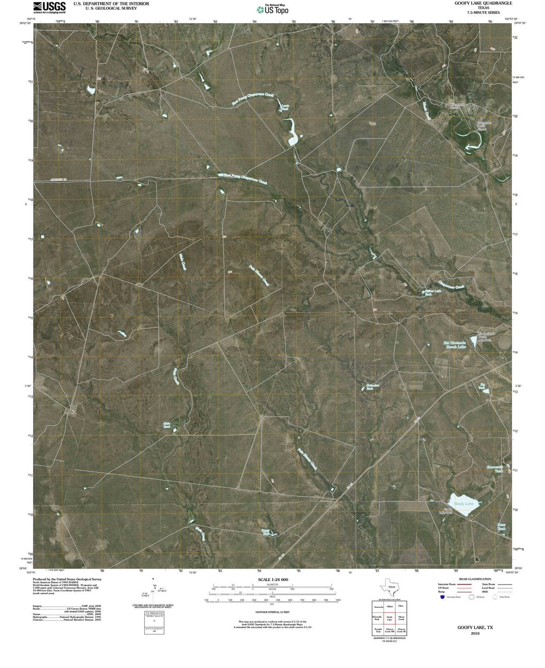 2010 Goofy Lake, TX - Texas - USGS Topographic Map