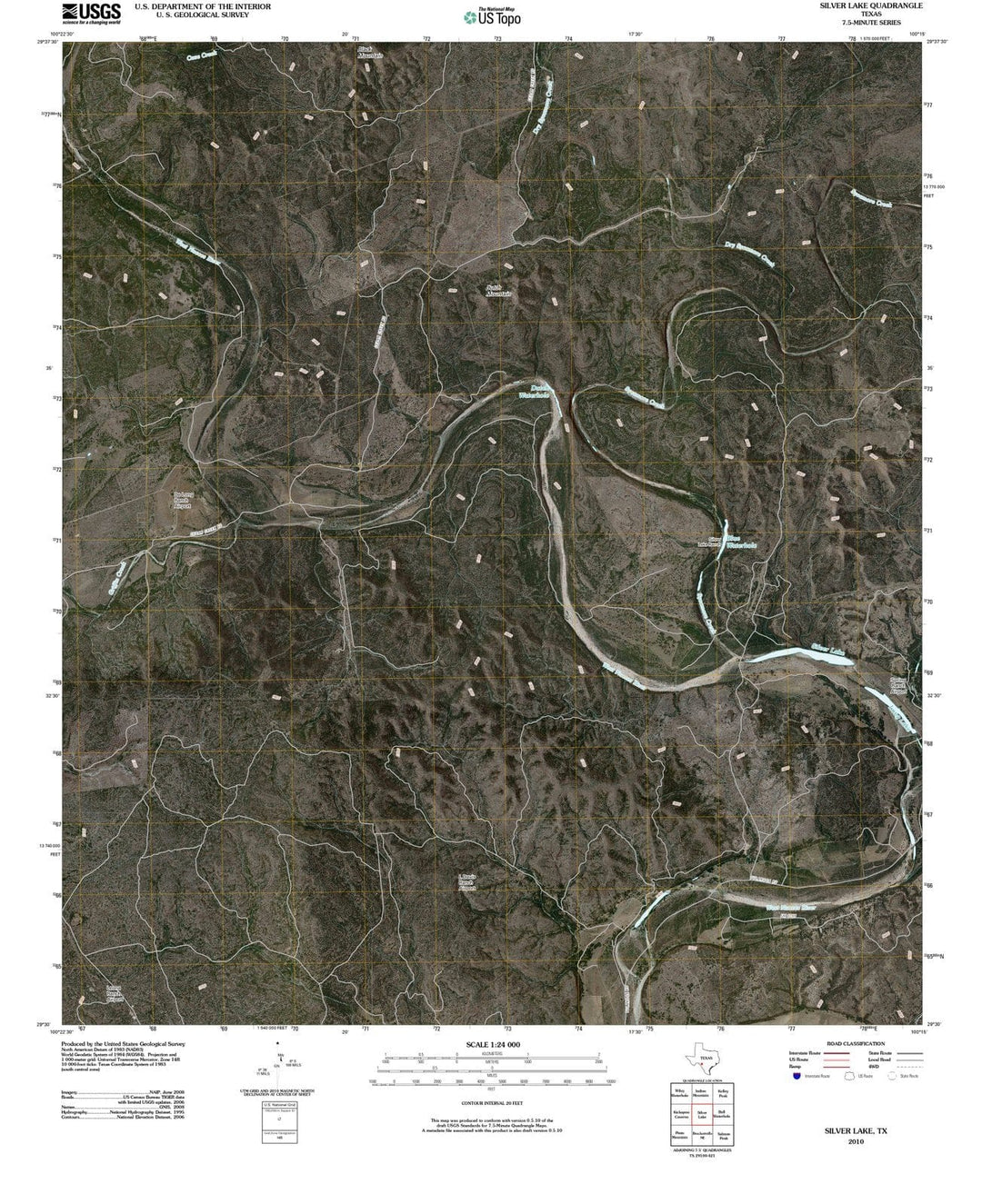 2010 Silver Lake, TX - Texas - USGS Topographic Map